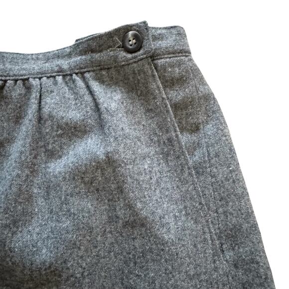 Pendleton Vintage 100% Wool Skirt Women Sz 12 14 Gray Midi preppy academia - Picture 2 of 11